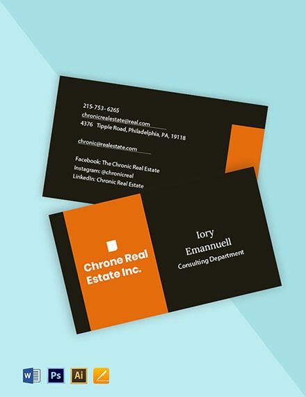 Business Card Template with House Outline 的图像结果