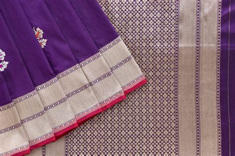 Purple Kadhua Motif Katan Silk Pure Banarasi Saree | Stuti Weaves