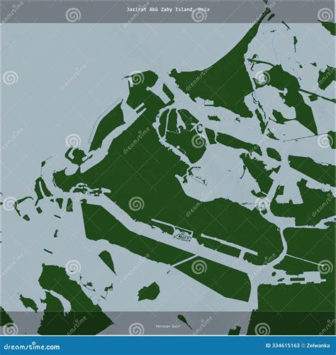 Jazirat Abu Zaby Island. United Arab Emirates. Location Diagram. Yellow Royalty-Free Stock ...