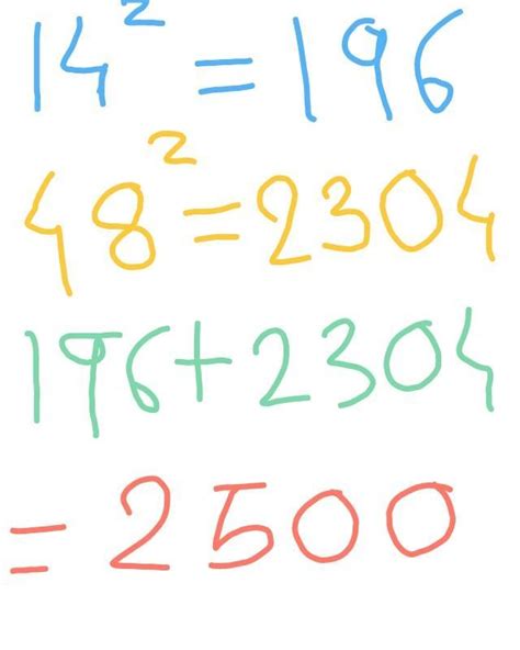 whoch of the following triplets are Pythagorean i)14,48,50 ii ...