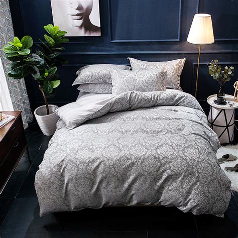 Buy Merryfeel Duvet Cover Set, Classic Damask Jacquard Duvet Cover Set ...