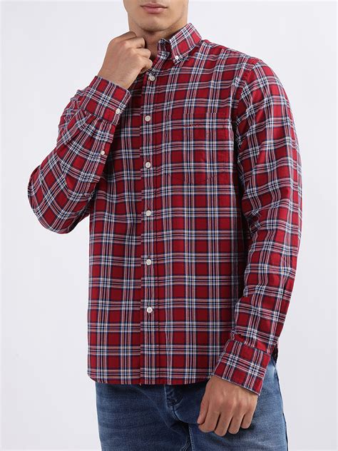 Shop Gant Red Checked Regular Fit Shirt - GANT India – Iconic India