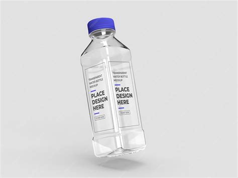 Premium PSD | Realistic Transparent Plastic Bottle Mockup
