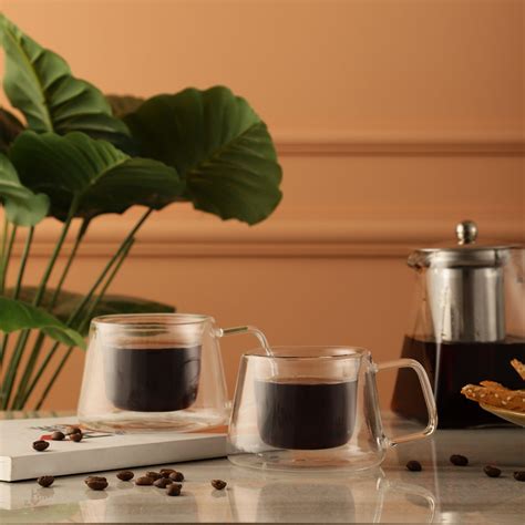 Glass Double Wall Glass Mug(250ml) – The Decor Mart