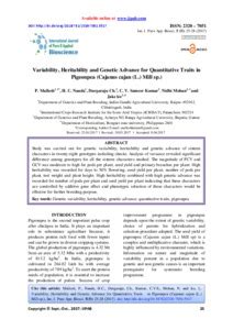 Variability, Heritability and Genetic Advance for Quantitative Traits ...