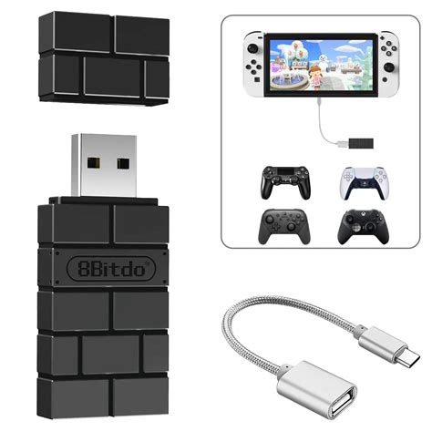 Buy AKNES 8BitDo USB Wireless Controller Adapter 2 Converter Dongle for ...
