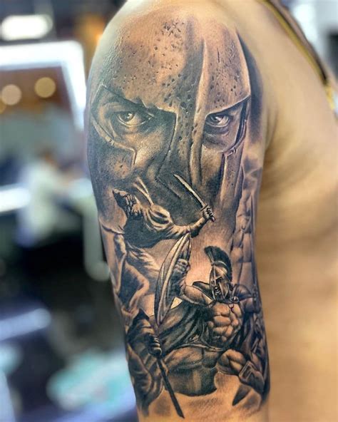 spartan tattoo ideas leg