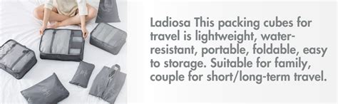 Ladiosa Nylon Packing Cubes For Travel,Travel Organizer,Travel ...
