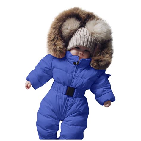 Caqnni Toddler Girls Snowsuit Snow Suits Kids Girls Boys One Piece ...