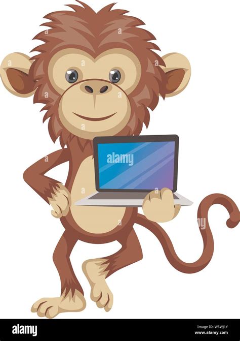 Image result for Cartoon Monkey Computer
