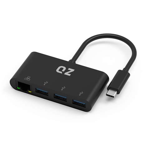 [3 x USB 3.1+ Ethernet LAN] QZ USB Type C Hub with Ethernet for Next ...