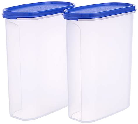 Buy Tupperware Modular Mates Oval 2.3 Litres, Set Of 2(Plastic) Online ...