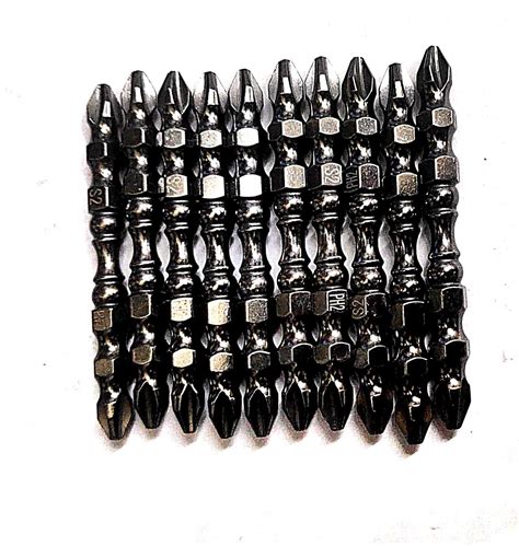 H9 Chrome Vanadium Steel 1/4 Hex Double Ended Magnetic Screwdriver Bit ...