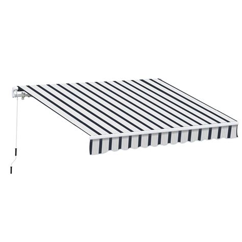 Buy Outsunny 4m x 3(m) Garden Patio Manual Awning Canopy Sun Shade ...