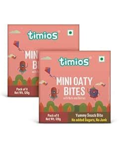 Timios Mini Oaty Bites - Nuts and Berries | Snack Bar for Baby | Pack ...
