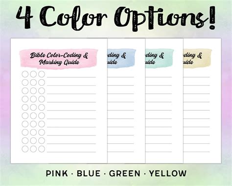 Image result for Examples of How to Color Code Your Bible