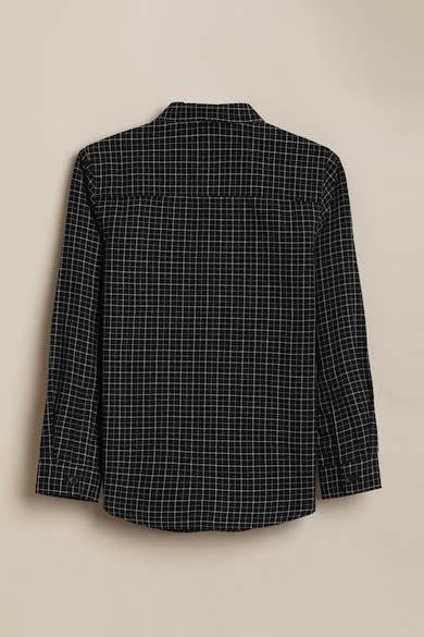 Buy Boys Black Slim Fit Check Casual Shirt Online - 40242695 | Allen Solly