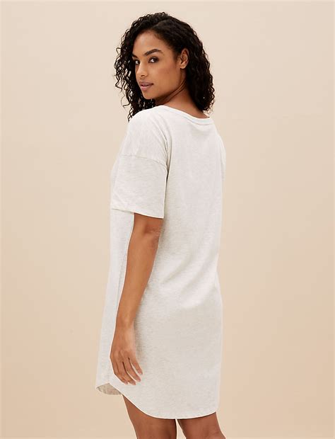 2pk Cotton Rich Heart Short Nightdresses