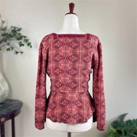 Free People Women's Red Blouse | Depop