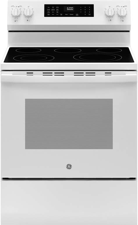 GE GRF600AVWW 30 Inch Freestanding Electric Smart Range White | Plesser's Appliances