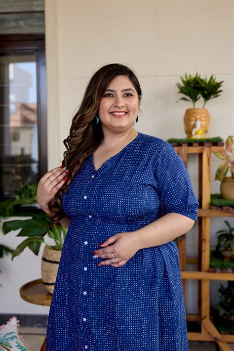 Block Printed Indigo Blue Button Down Midi Dress – Nangaliaruchira