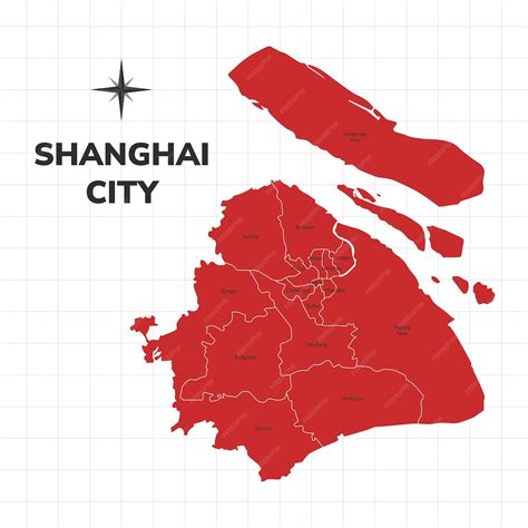 Premium Vector | Shanghai city map illustration map of the city in china