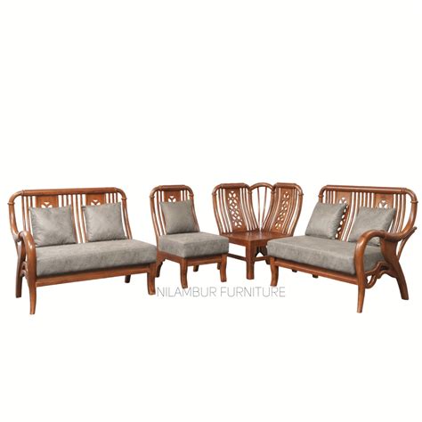 FABIO TEAK WOOD CORNER SOFA