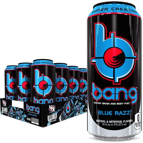 Buy BANGEnergy Blue Razz, Sugar-Free Energy Drink, 16-Ounce (Pack of 12 ...