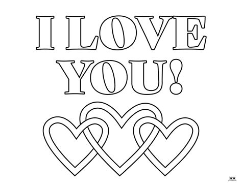 Love & I Love You Coloring Pages - FREE Printables | Printabulls