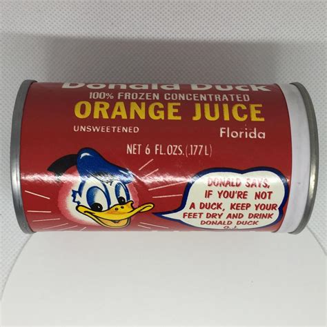 VINTAGE Donald Duck Orange Juice Can Bank Unused Citrus World Lake ...