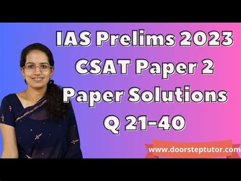 UPSC CSAT 2023 Paper Analysis - 2 Video Lecture - UPSC Previous Year ...