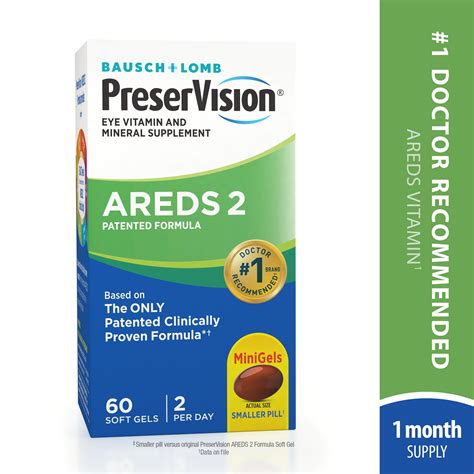 Buy Preservision AREDS 2 Formula Eye Vitamin C & E, Unisex Mineral ...