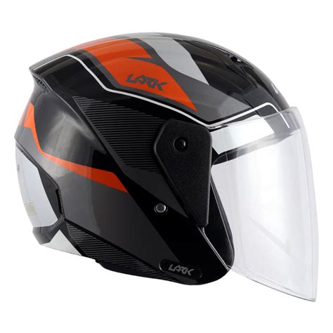 Vega Lark Legend Black Orange Helmet | Shop Helmets at BIKERSTORE.IN ...