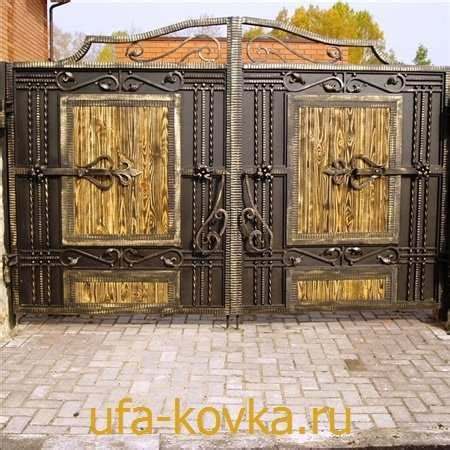 Кованые ворота и калитки | Купить кованые ворота с калиткой в Уфе