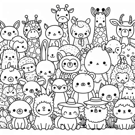 Cute Animals coloring page - GoGo Coloring