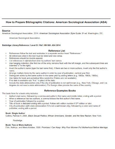 Image result for Example of Asa Style Paper