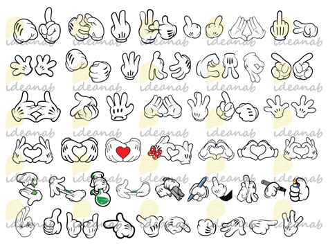 Buy Mickey Hands SVG Bundle Mickey and Minnie Hands Svg Mickey Online ...