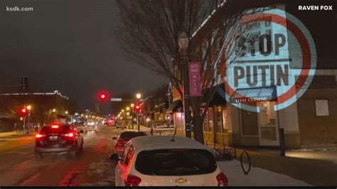 Raven Fox created the images supporting Ukraine in St. Louis after he read an email from a ...