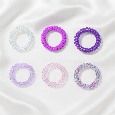 Tangle-Free Spiral Hair Coils - Set of 6 - Purple – Hair Drama Company