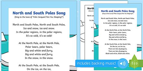 North and South Poles Song (teacher made) - Twinkl