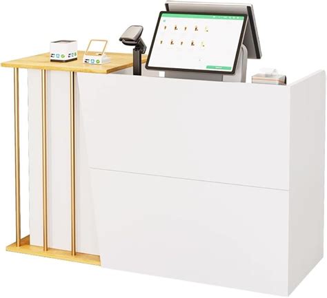 OMKUOSYA Front Desk, Small Salon Reception Desk With Counter, India | Ubuy