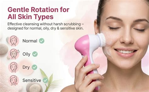 Drumstone (𝐒𝐏𝐄𝐂𝐈𝐀𝐋 𝟏𝟓 𝐘𝐄𝐀𝐑𝐒 𝐖𝐀𝐑𝐑𝐀𝐍𝐓𝐘) Electric 5-in-1 Face Cleansing ...