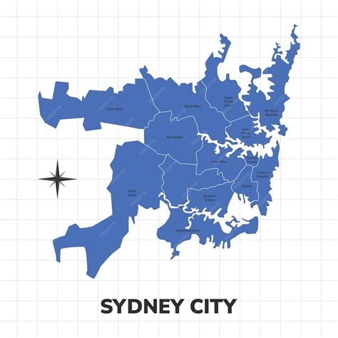 Premium Vector | Sydney city map illustration map of the city in australia