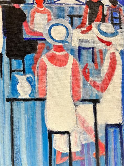 Huguette Ginet-Lasnier - Huge French Contemporary Modernist Oil ...