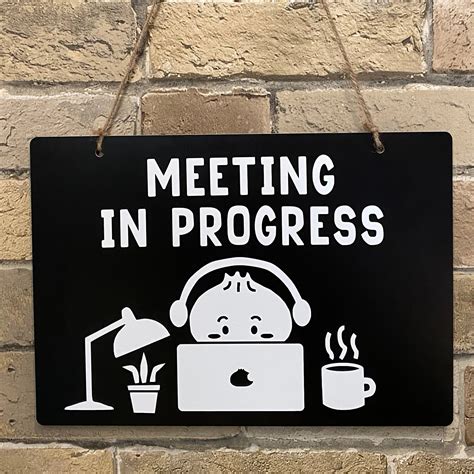Meeting In Progress Sign Printable - Educational Printable Worksheets