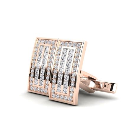 Order Cufflink Oriental Attraction in Princess cut 0.56 Carat 14k Rose ...