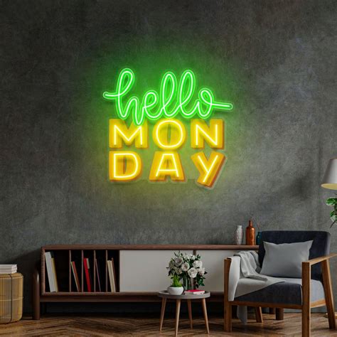 Hello Monday LED Neon Sign Light Pop Art – The MB Store