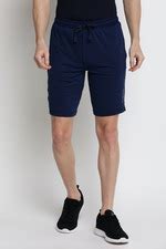 Buy Men Navy Solid Casual Shorts Online - 39565530 | Van Heusen