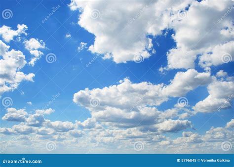 Perfect blue cloudy sky stock image. Image of texture - 5796845