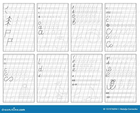 Set of Black and White Educational Pages on Oblique Line for Kids ...